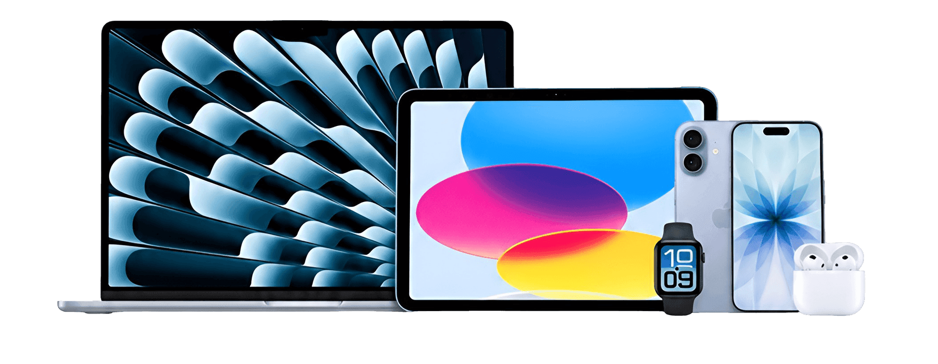 Apple MacBook, iPad, iPhone, Apple Watch and AirPods