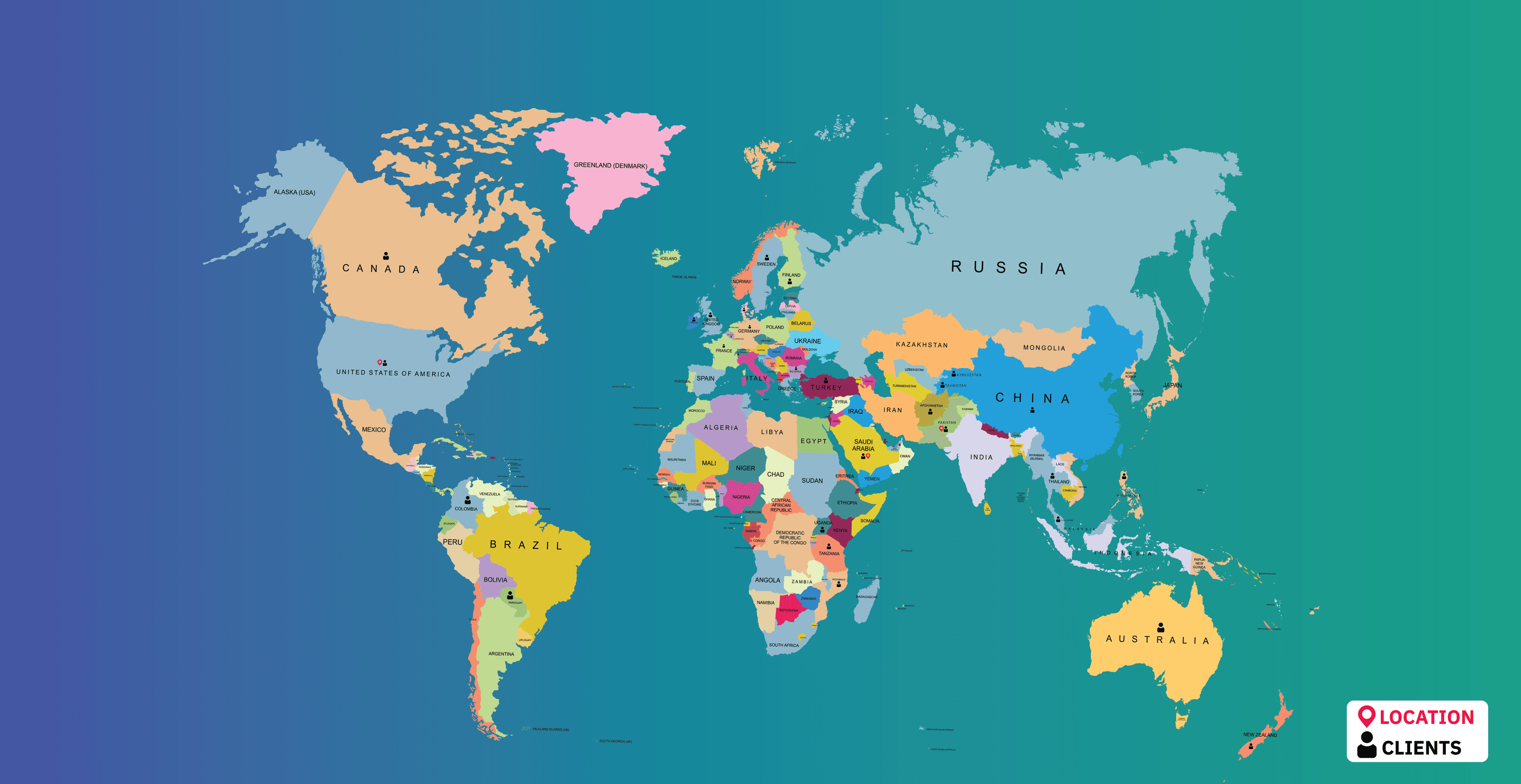 Global locations map