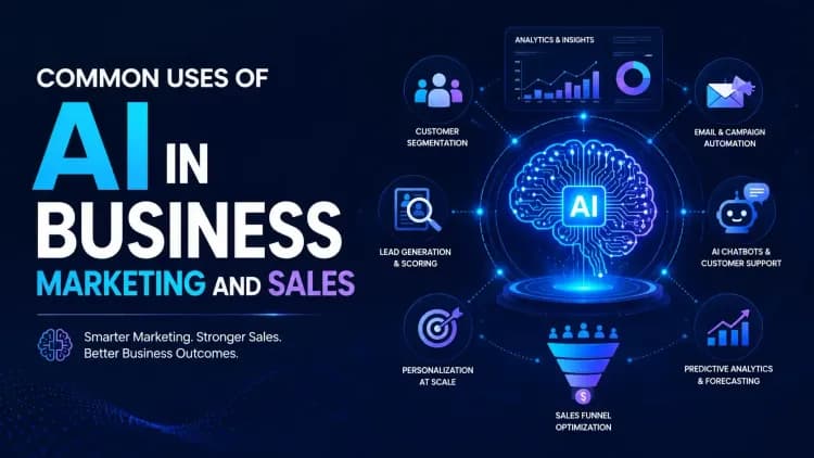Common Uses of AI in Business Marketing and Sales
